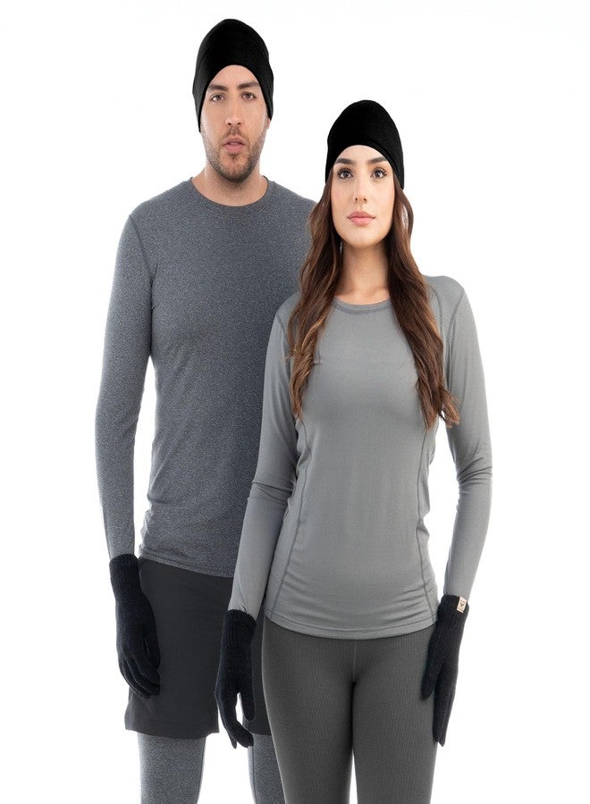 Avantic Baby Alpaca Wool Cuffed Beanie for Men & Women - Double-Layered Winter Hat for Skiing & Snowboarding Black - Image 4